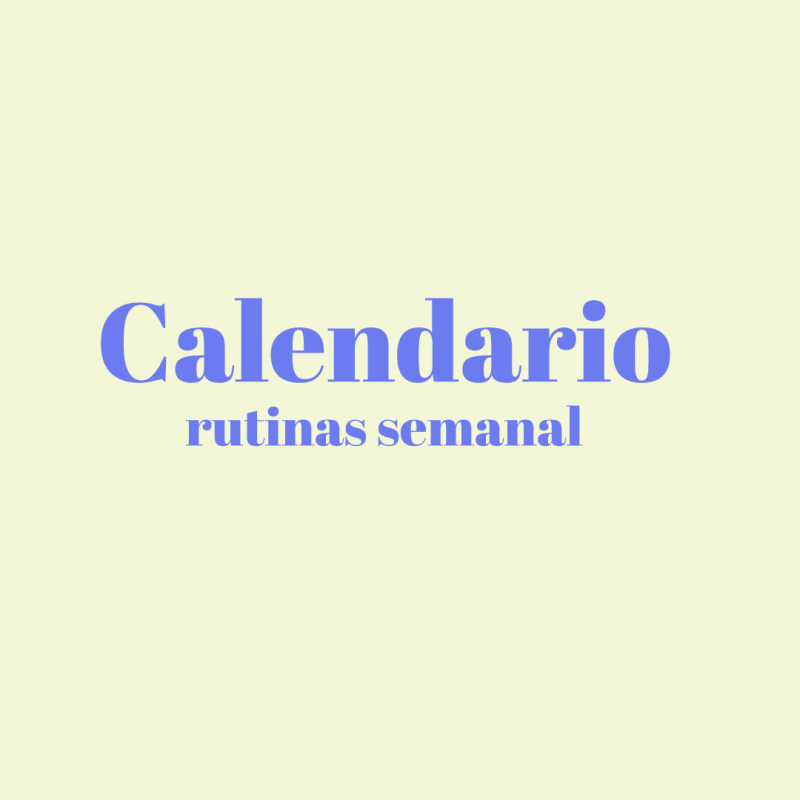 Calendario de Rutinas Semanales para Niños Pequeños Imprimible